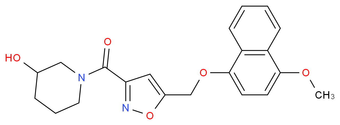 1-[(5-{[(4-methoxy-1-naphthyl)oxy]methyl}-3-isoxazolyl)carbonyl]-3-piperidinol_分子结构_CAS_)