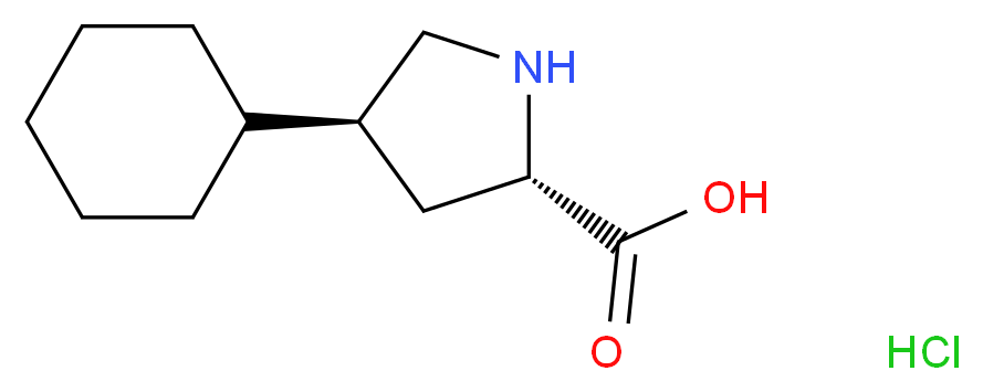 trans-4-Cyclohexyl-L-proline hydrochloride_分子结构_CAS_90657-55-9)