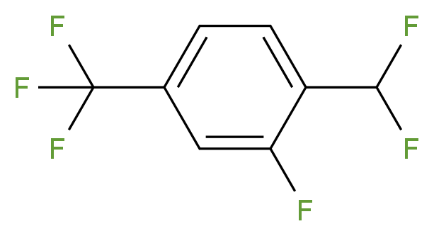 1-(Difluoromethyl)-2-fluoro-4-(trifluoromethyl)benzene_分子结构_CAS_1214364-84-7)