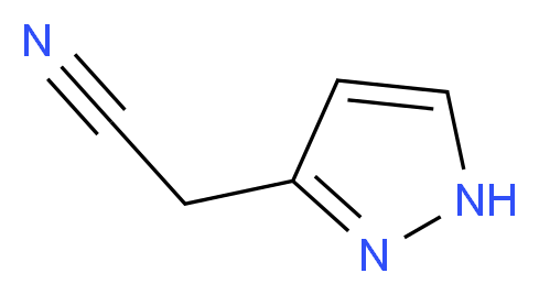 2-(1H-pyrazol-3-yl)acetonitrile_分子结构_CAS_135237-01-3