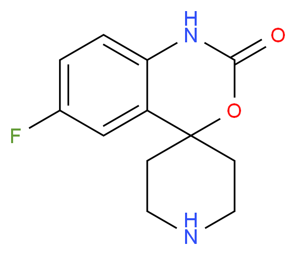 6-fluoro-1,2-dihydrospiro[3,1-benzoxazine-4,4'-piperidine]-2-one_分子结构_CAS_92926-32-4