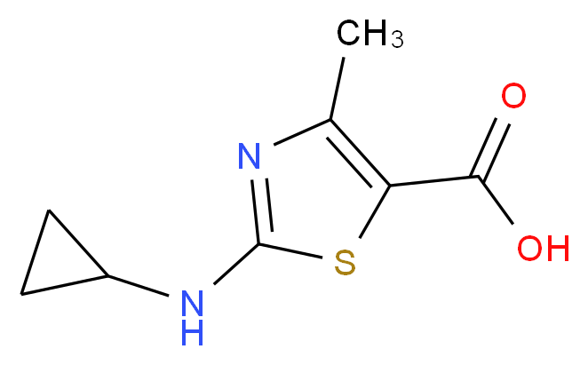 2-(Cyclopropylamino)-4-methyl-1,3-thiazole-5-carboxylic acid_分子结构_CAS_)