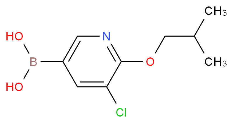 3-Chloro-2-isobutoxypyridine-5-boronic acid _分子结构_CAS_1217500-89-4)