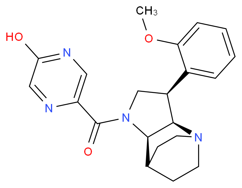 5-{[(3R*,3aR*,7aR*)-3-(2-methoxyphenyl)hexahydro-4,7-ethanopyrrolo[3,2-b]pyridin-1(2H)-yl]carbonyl}pyrazin-2-ol_分子结构_CAS_)