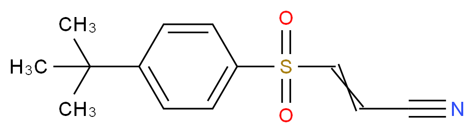 3-(4-tert-butylbenzenesulfonyl)prop-2-enenitrile_分子结构_CAS_196309-76-9