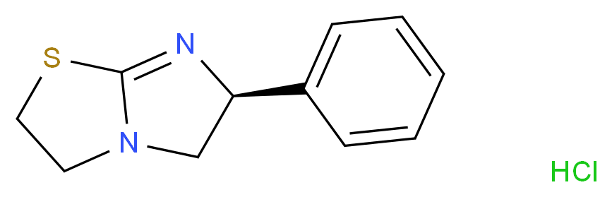 (S)-6-Phenyl-2,3,5,6-tetrahydroimidazo[2,1-b]thiazole hydrochloride_分子结构_CAS_16595-80-5)