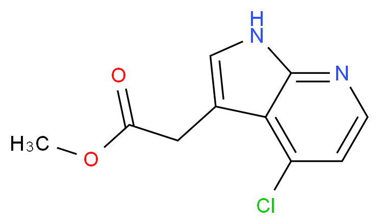 Methyl 2-(4-chloro-1H-pyrrolo[2,3-b]pyridin-3-yl)acetate_分子结构_CAS_1134327-80-2)