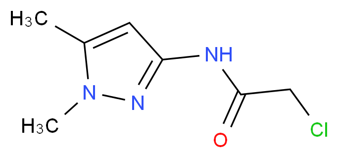 2-Chloro-N-(1,5-dimethyl-1H-pyrazol-3-yl)-acetamide_分子结构_CAS_)