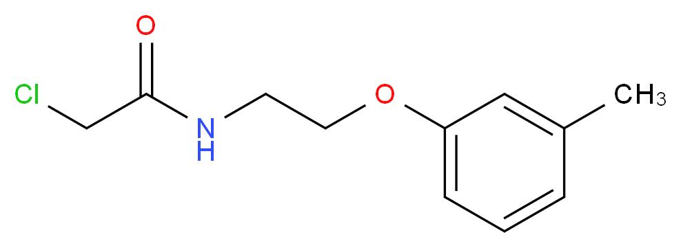 2-chloro-N-[2-(3-methylphenoxy)ethyl]acetamide_分子结构_CAS_50911-71-2