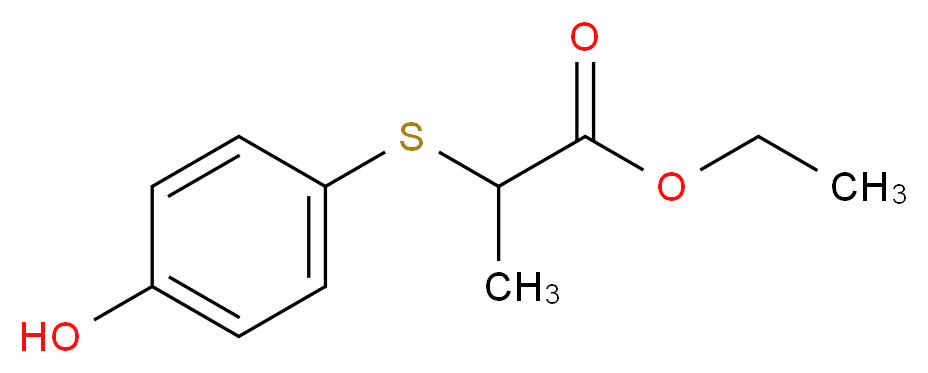 ethyl 2-[(4-hydroxyphenyl)sulfanyl]propanoate_分子结构_CAS_30512-68-6