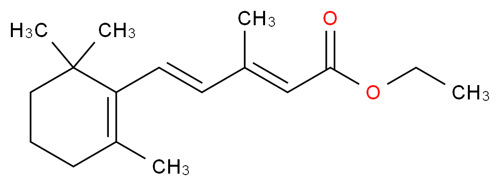 ethyl (2E,4E)-3-methyl-5-(2,6,6-trimethylcyclohex-1-en-1-yl)penta-2,4-dienoate_分子结构_CAS_5452-61-9