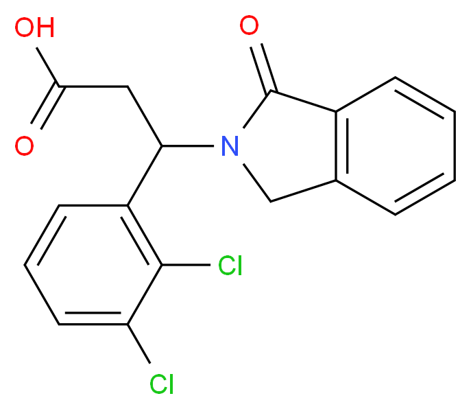 3-(2,3-Dichlorophenyl)-3-(1-oxo-1,3-dihydro-2H-isoindol-2-yl)propanoic acid_分子结构_CAS_)