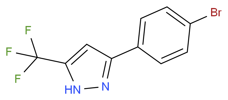 3-(4-Bromophenyl)-5-(trifluoromethyl)-1H-pyrazole_分子结构_CAS_219986-65-9)