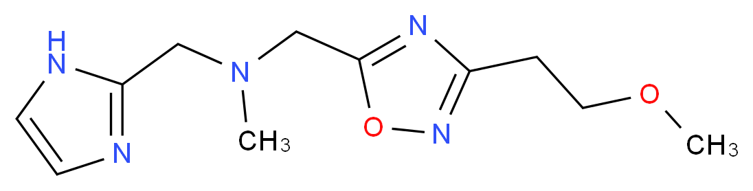 (1H-imidazol-2-ylmethyl){[3-(2-methoxyethyl)-1,2,4-oxadiazol-5-yl]methyl}methylamine_分子结构_CAS_)