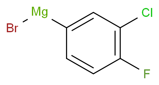 3-氯-4-氟苯基溴化镁, 0.50M 2-MeTHF溶液_分子结构_CAS_413589-34-1)