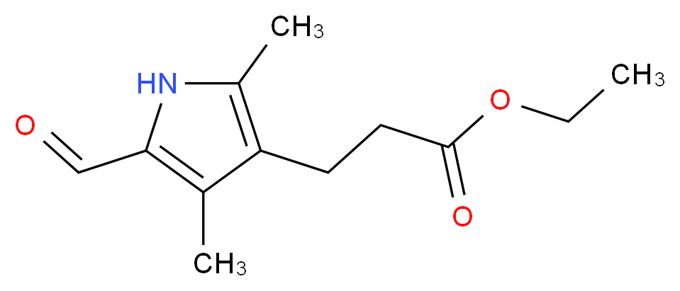 Ethyl 3-(2,4-dimethyl-5-formyl-1H-pyrrol-3-yl)propanoate_分子结构_CAS_21603-70-3)