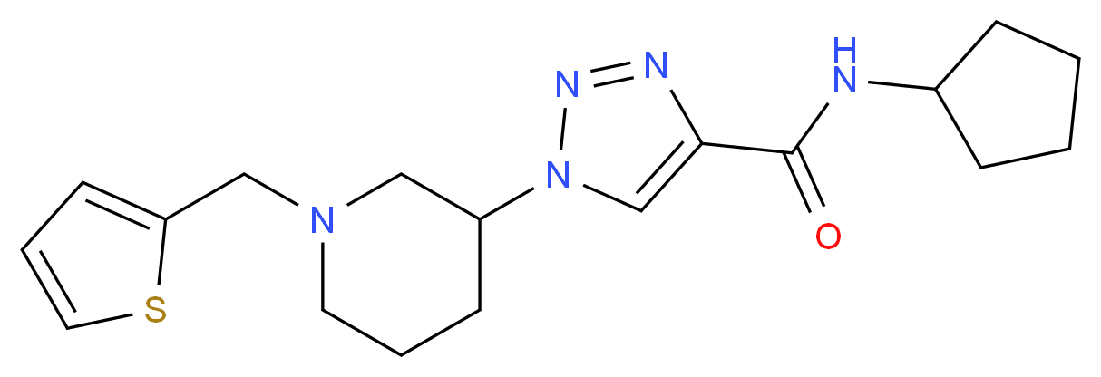 N-cyclopentyl-1-[1-(2-thienylmethyl)-3-piperidinyl]-1H-1,2,3-triazole-4-carboxamide_分子结构_CAS_)