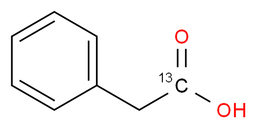 2-phenyl(1-<sup>1</sup><sup>3</sup>C)acetic acid_分子结构_CAS_57825-33-9