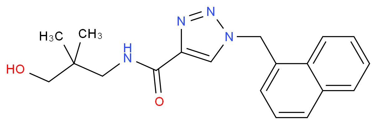 N-(3-hydroxy-2,2-dimethylpropyl)-1-(1-naphthylmethyl)-1H-1,2,3-triazole-4-carboxamide_分子结构_CAS_)