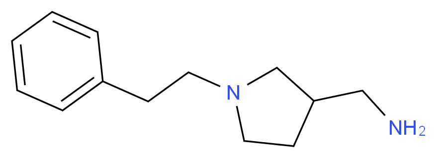 [1-(2-phenylethyl)pyrrolidin-3-yl]methanamine_分子结构_CAS_)