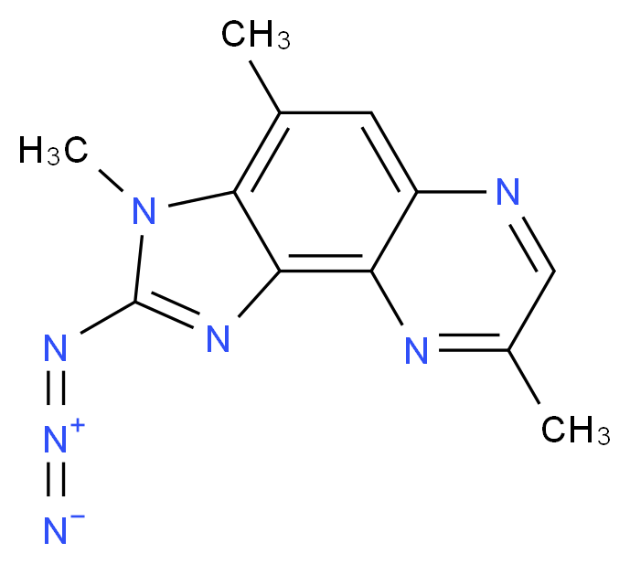 2-Azido-3,4,8-trimethyl-3H-imidazo[4,5-f]quinoxaline _分子结构_CAS_210100-58-6)