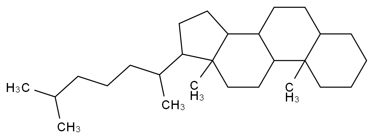 2,15-dimethyl-14-(6-methylheptan-2-yl)tetracyclo[8.7.0.0<sup>2</sup>,<sup>7</sup>.0<sup>1</sup><sup>1</sup>,<sup>1</sup><sup>5</sup>]heptadecane_分子结构_CAS_481-20-9