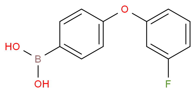 (4-(3-Fluorophenoxy)phenyl)boronic acid_分子结构_CAS_1029438-36-5)