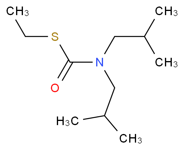 N,N-bis(2-methylpropyl)(ethylsulfanyl)formamide_分子结构_CAS_2008-41-5