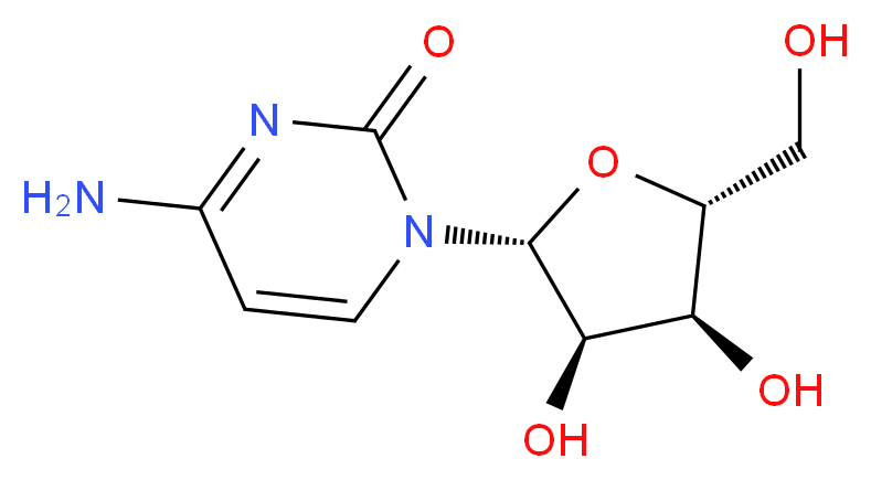 4-amino-1-[(2R,3R,4S,5R)-3,4-dihydroxy-5-(hydroxymethyl)oxolan-2-yl]-1,2-dihydropyrimidin-2-one_分子结构_CAS_65-46-3