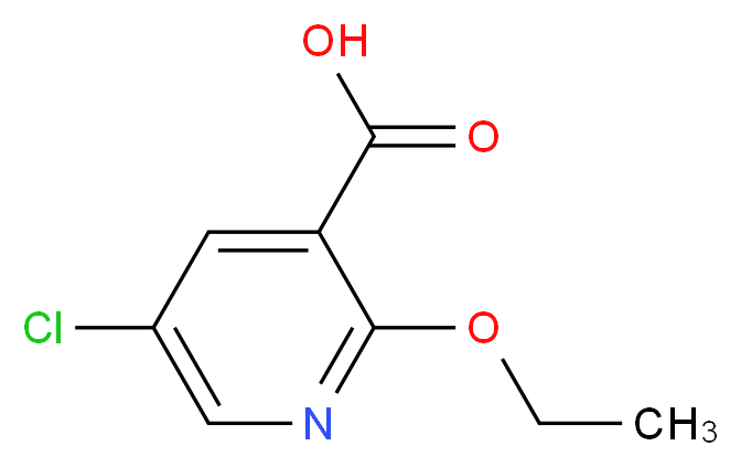 5-chloro-2-ethoxypyridine-3-carboxylic acid_分子结构_CAS_68359-07-9