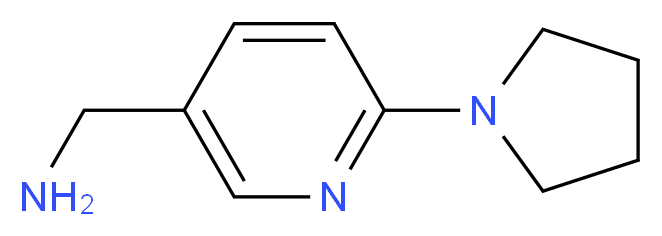 [6-(1-Pyrrolidinyl)-3-pyridinyl]methanamine_分子结构_CAS_)