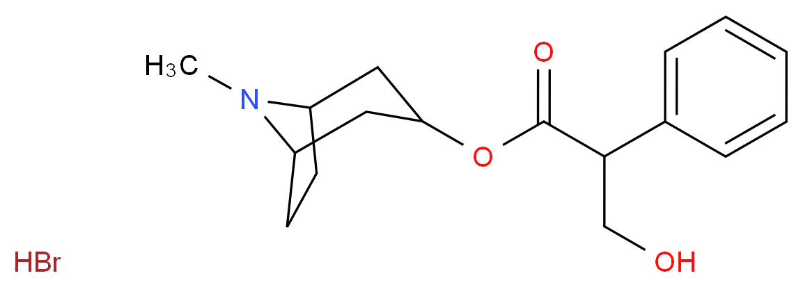 HYOSCYAMINE HYDROBROMIDE_分子结构_CAS_306-03-6)