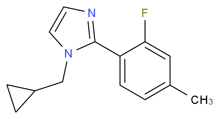 1-(cyclopropylmethyl)-2-(2-fluoro-4-methylphenyl)-1H-imidazole_分子结构_CAS_)