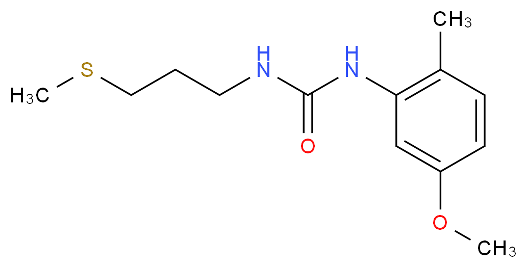 N-(5-methoxy-2-methylphenyl)-N'-[3-(methylthio)propyl]urea_分子结构_CAS_)