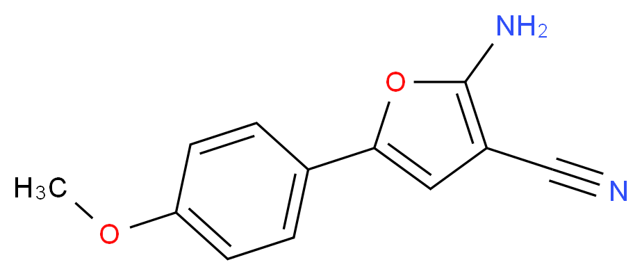 2-amino-5-(4-methoxyphenyl)furan-3-carbonitrile_分子结构_CAS_26454-83-1