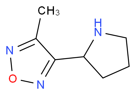 3-methyl-4-pyrrolidin-2-yl-1,2,5-oxadiazole_分子结构_CAS_936940-68-0)