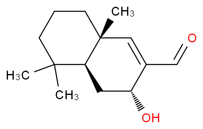 (3R,4aS,8aR)-3-hydroxy-5,5,8a-trimethyl-3,4,4a,5,6,7,8,8a-octahydronaphthalene-2-carbaldehyde_分子结构_CAS_72537-20-3