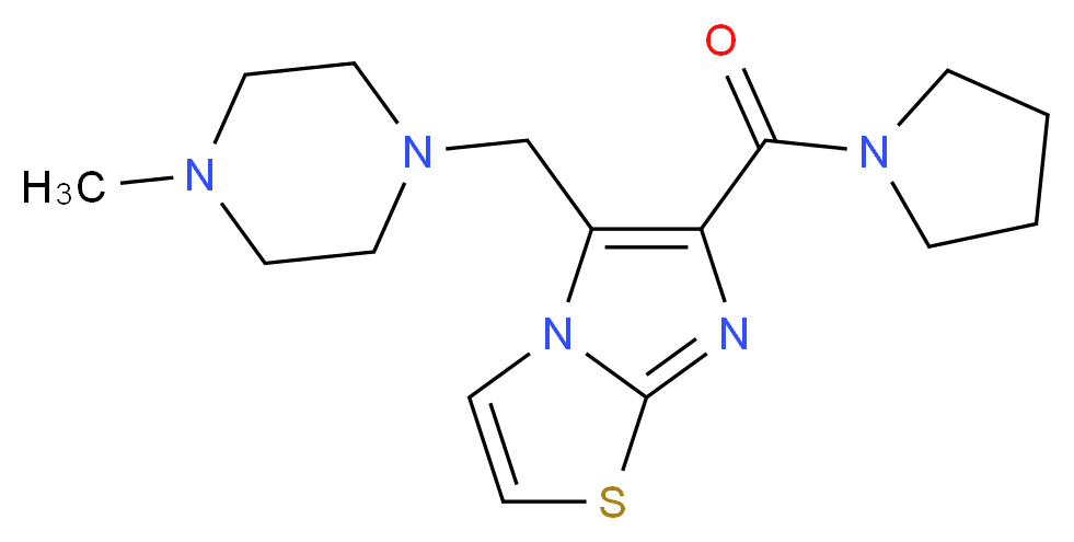 5-[(4-methylpiperazin-1-yl)methyl]-6-(pyrrolidin-1-ylcarbonyl)imidazo[2,1-b][1,3]thiazole_分子结构_CAS_)