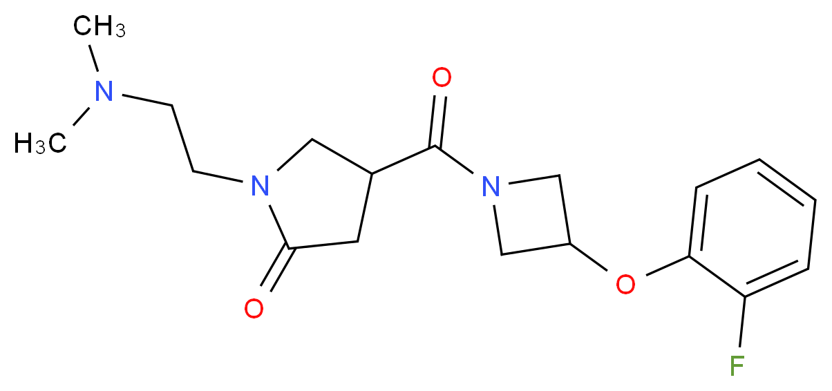 1-[2-(dimethylamino)ethyl]-4-{[3-(2-fluorophenoxy)-1-azetidinyl]carbonyl}-2-pyrrolidinone_分子结构_CAS_)