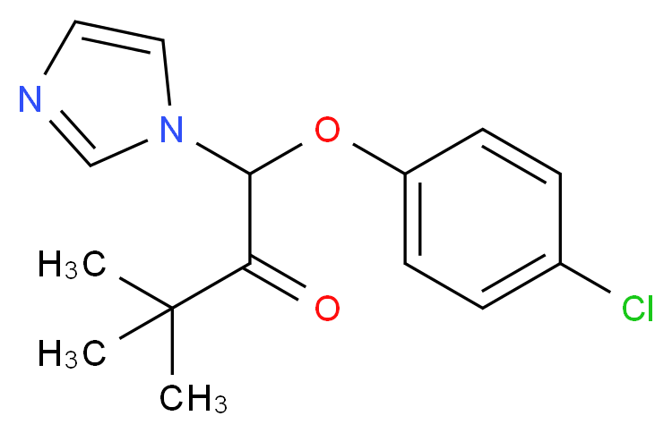 1-(4-chlorophenoxy)-1-(1H-imidazol-1-yl)-3,3-dimethylbutan-2-one_分子结构_CAS_38083-17-9