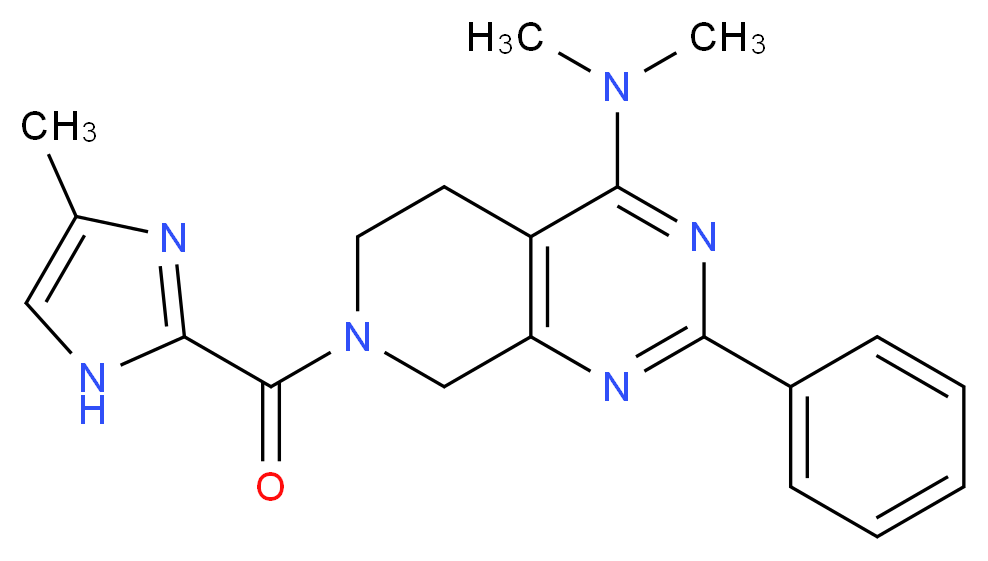N,N-dimethyl-7-[(4-methyl-1H-imidazol-2-yl)carbonyl]-2-phenyl-5,6,7,8-tetrahydropyrido[3,4-d]pyrimidin-4-amine_分子结构_CAS_)