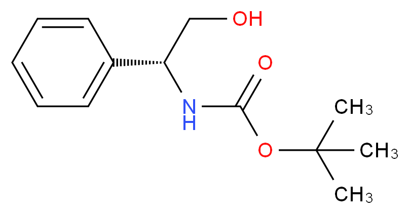 tert-butyl N-[(1R)-2-hydroxy-1-phenylethyl]carbamate_分子结构_CAS_102089-74-7