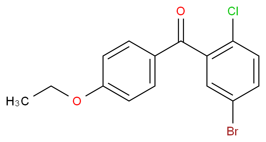 (5-bromo-2-chlorophenyl)(4-ethoxyphenyl)methanone_分子结构_CAS_461432-22-4