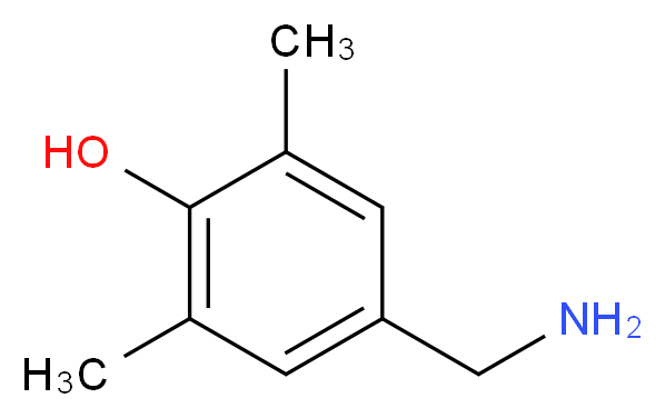 4-(aminomethyl)-2,6-dimethylphenol_分子结构_CAS_876-15-3