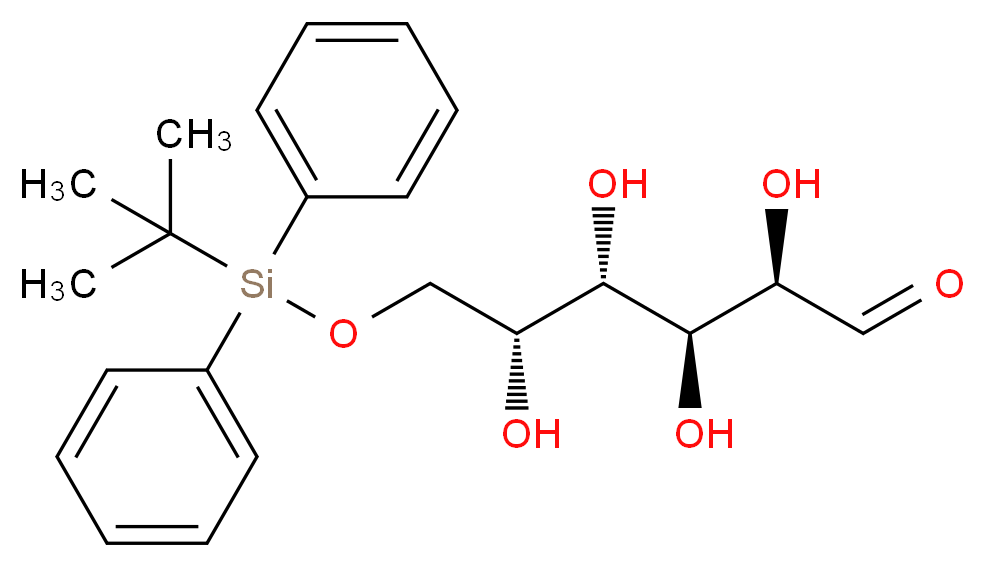 (2R,3S,4S,5R)-6-[(tert-butyldiphenylsilyl)oxy]-2,3,4,5-tetrahydroxyhexanal_分子结构_CAS_137893-35-7