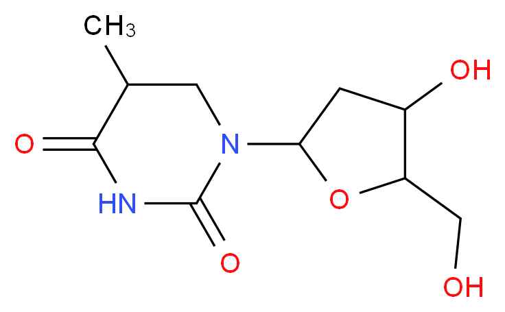 1-[4-hydroxy-5-(hydroxymethyl)oxolan-2-yl]-5-methyl-1,3-diazinane-2,4-dione_分子结构_CAS_5627-00-9