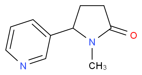 1-methyl-5-(pyridin-3-yl)pyrrolidin-2-one_分子结构_CAS_486-56-6