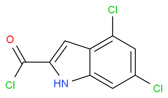 4,6-dichloro-1H-indole-2-carbonyl chloride_分子结构_CAS_306937-25-7