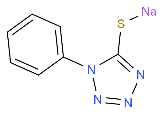 1-phenyl-5-(sodiosulfanyl)-1H-1,2,3,4-tetrazole_分子结构_CAS_15052-19-4