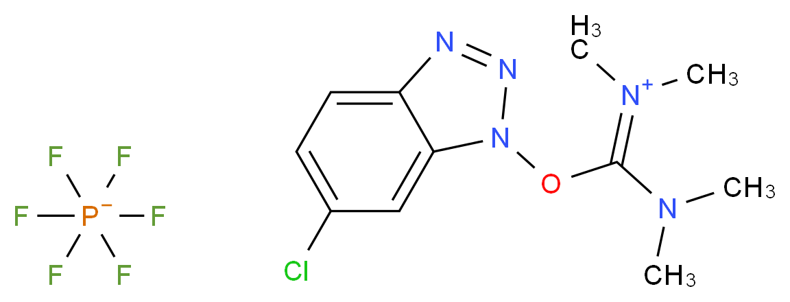 hexafluoro-$l^{5}-phosphanuide; {[(6-chloro-1H-1,2,3-benzotriazol-1-yl)oxy](dimethylamino)methylidene}dimethylazanium_分子结构_CAS_330645-87-9